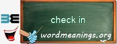 WordMeaning blackboard for check in